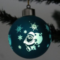 LED Light Christmas Glass Ornament